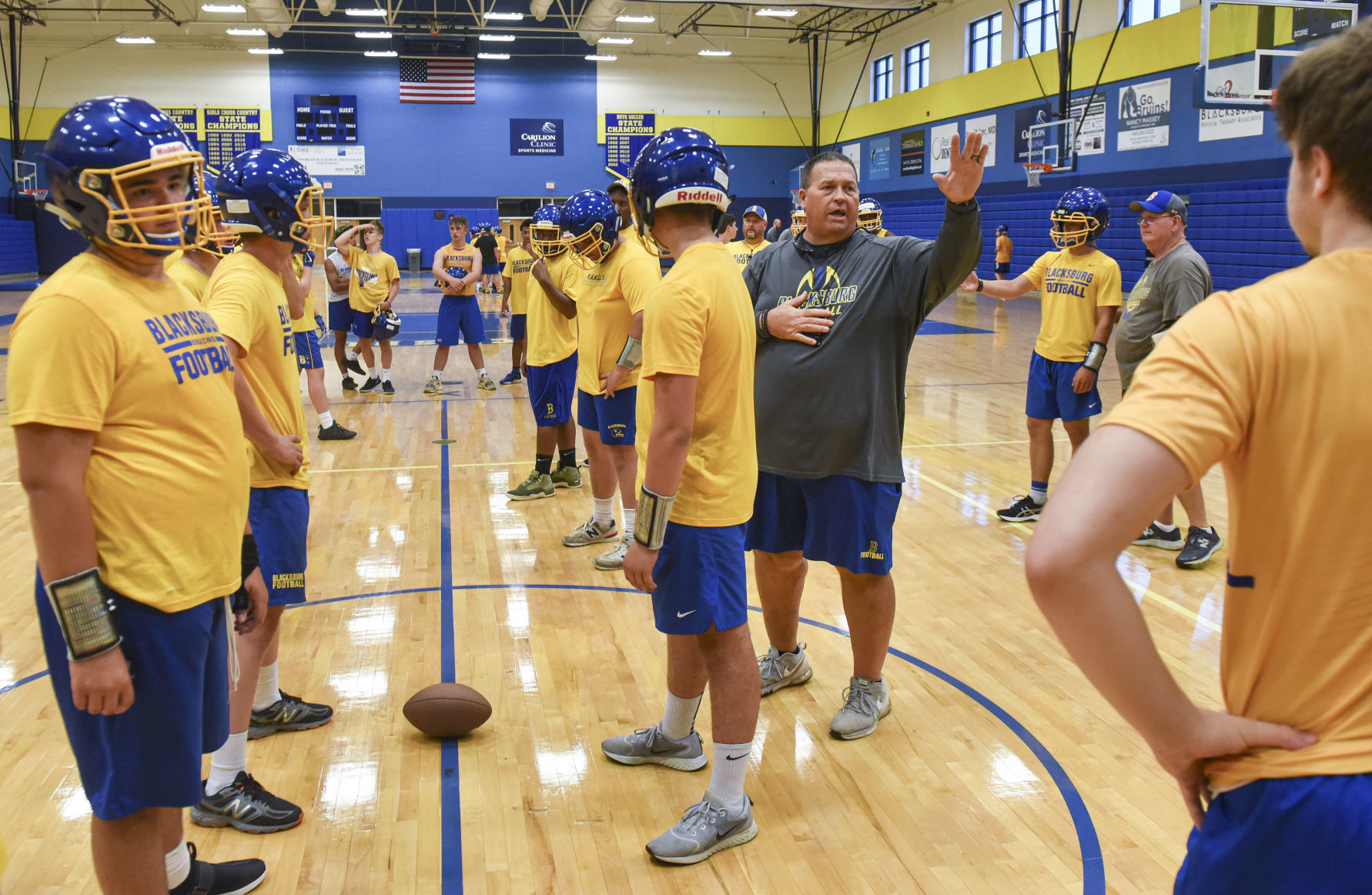 Blacksburg high school football practice